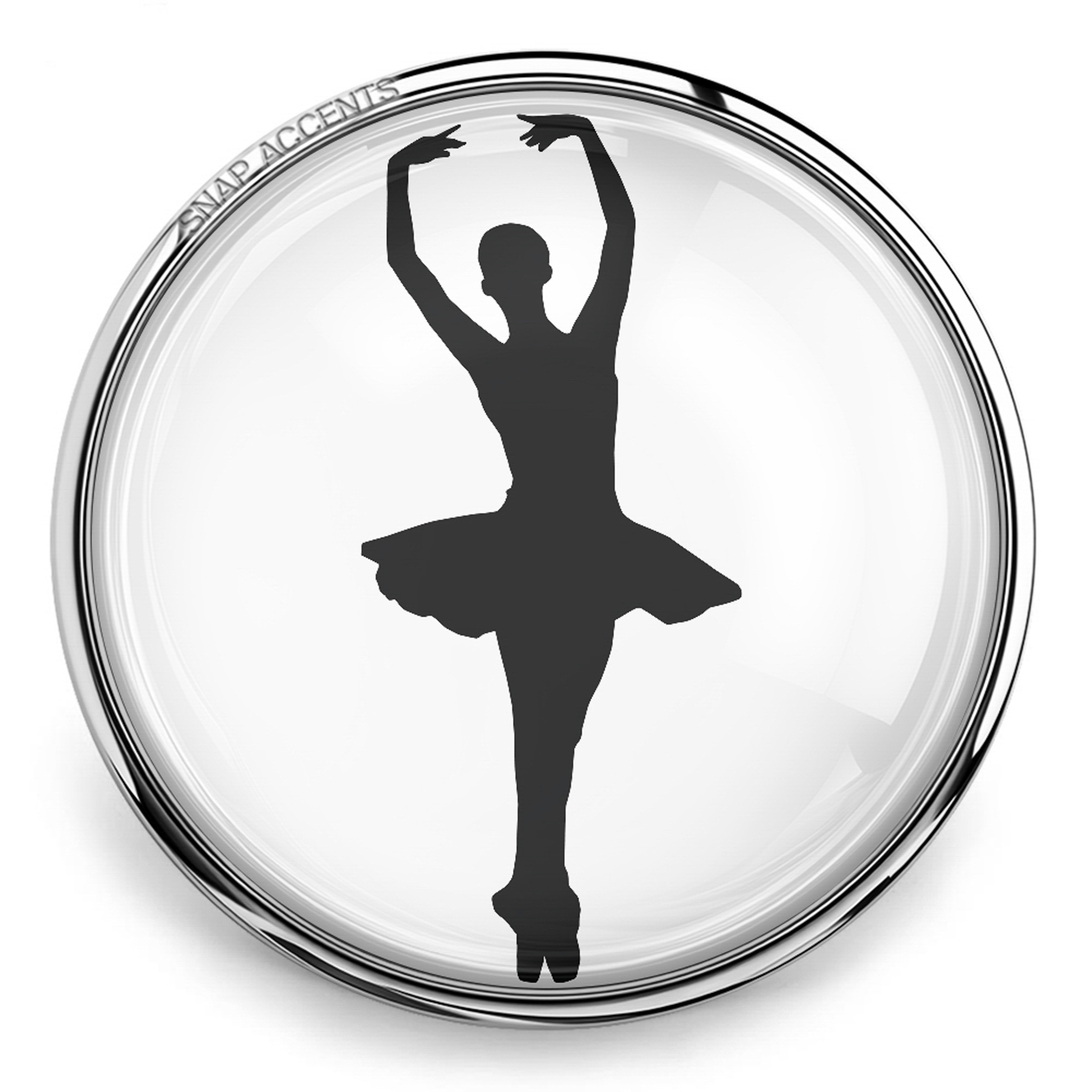 Ballet Dancer Snap Jewelry Ginger Charm 18MM 20MM Jazz Ballerina Dancer Button