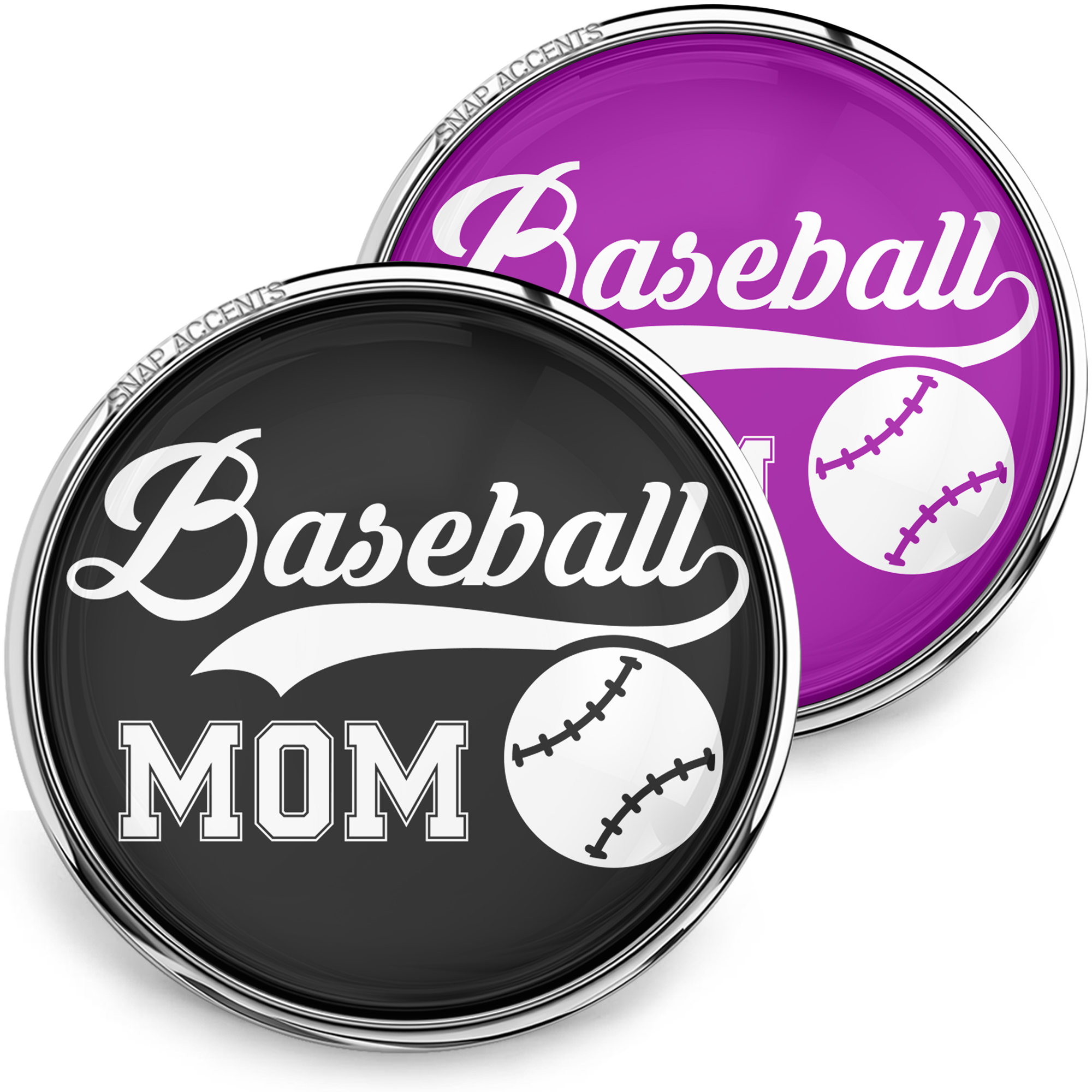 Choose Color | Baseball Mom Snap Jewelry Ginger Charm 18MM Sports Team Button