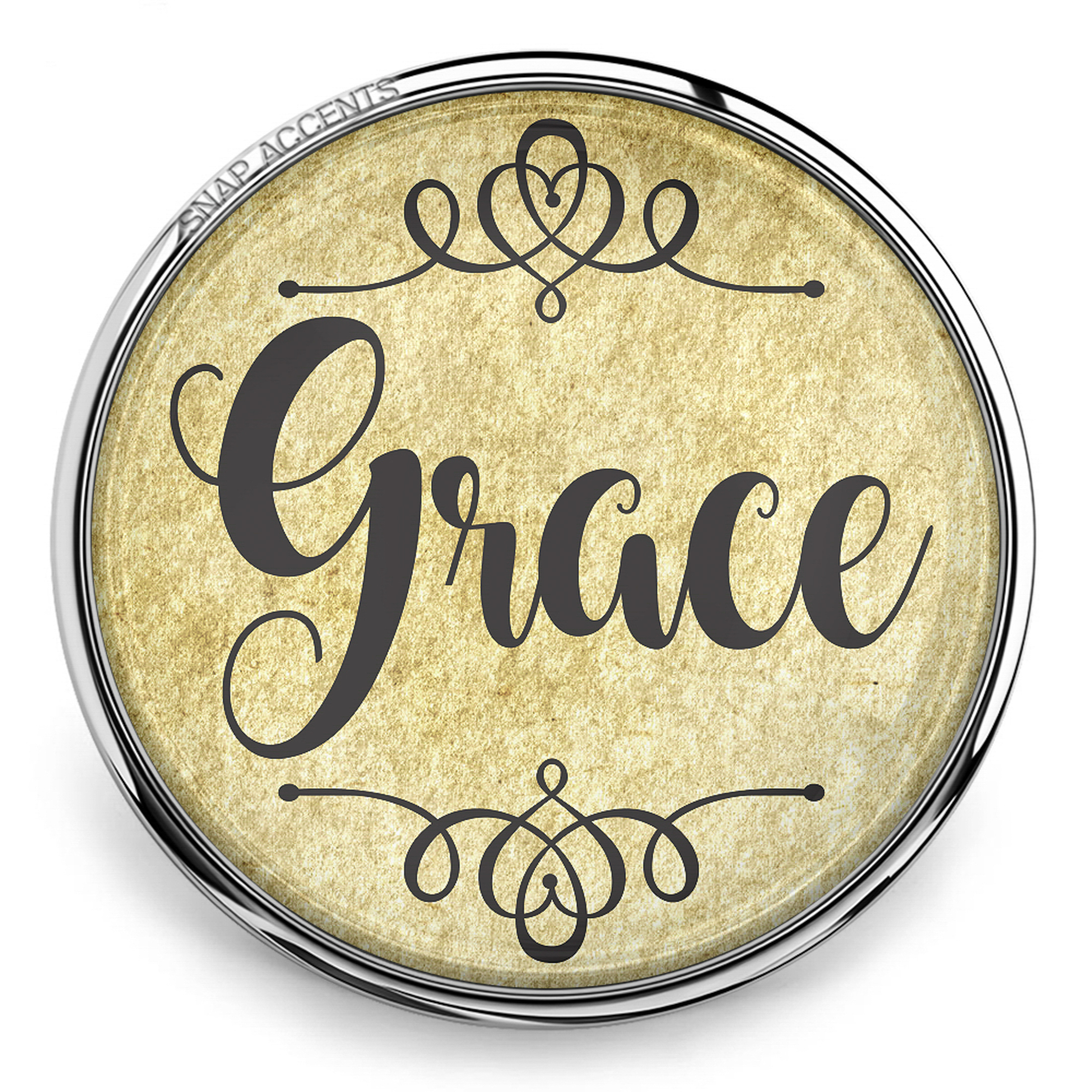 Snap Jewelry Grace Ginger Charm 18MM Family Vintage Interchangeable Snap Button