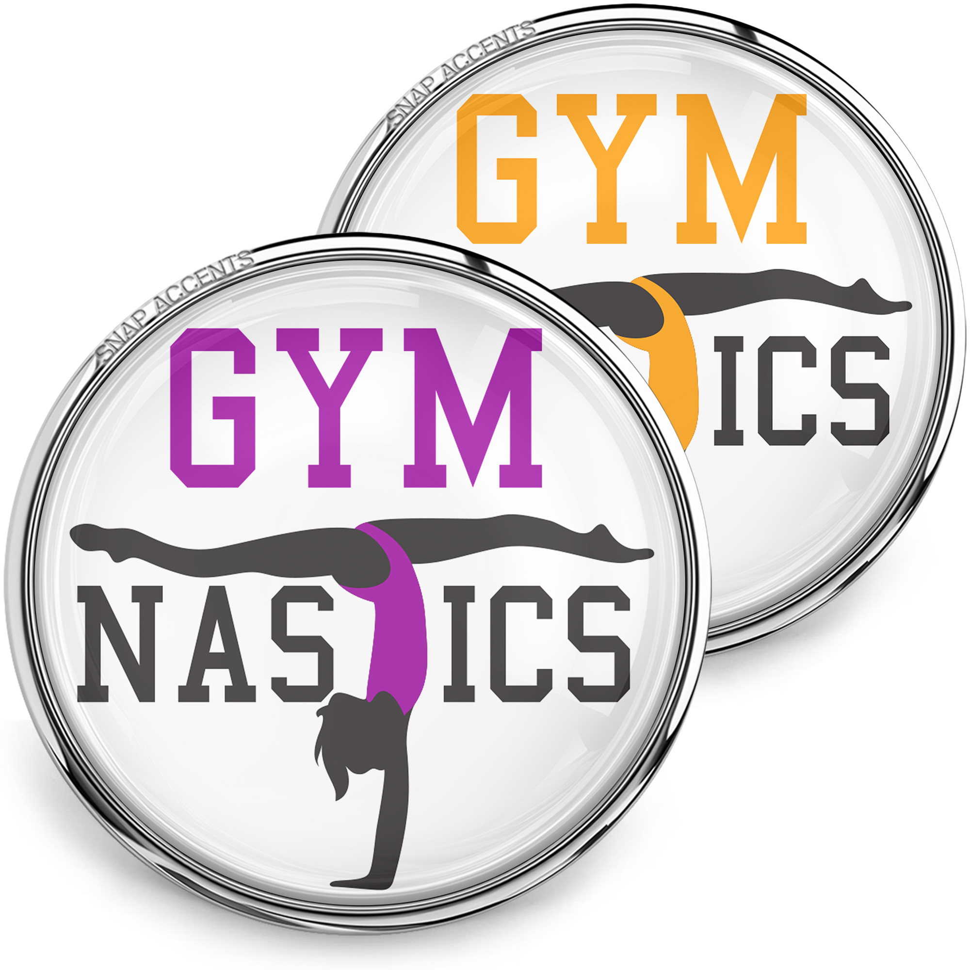 Choose Color | Gymnastics Snap Jewelry Ginger Charm 18MM Sports Dance Button