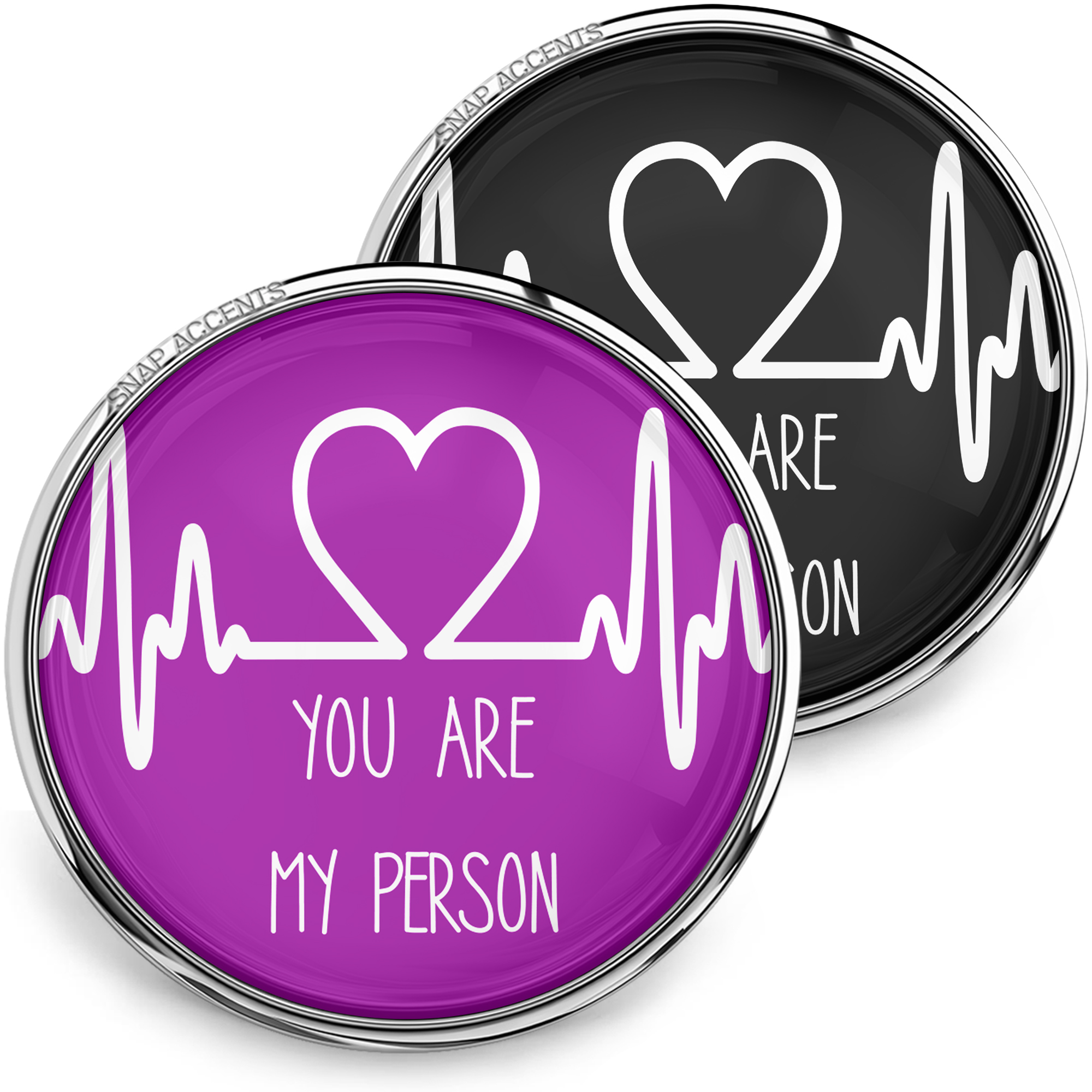 Choose Color | You Are My Person Snap Jewelry 18MM Ginger Charm Snap Button