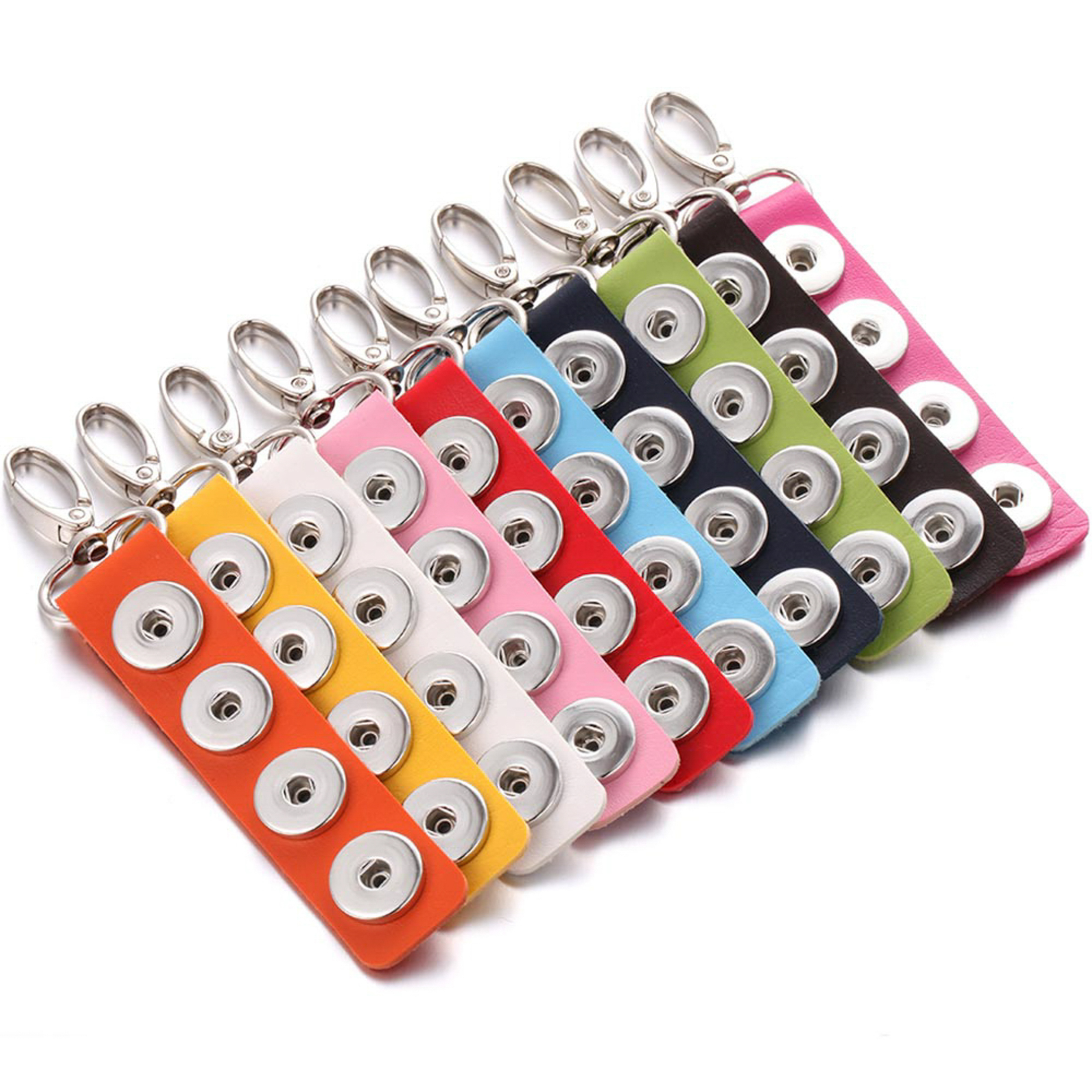 Snap Jewelry 4 Ginger Charm Keychain Fits 18MM 20MM Car Key Ring Snap Buttons