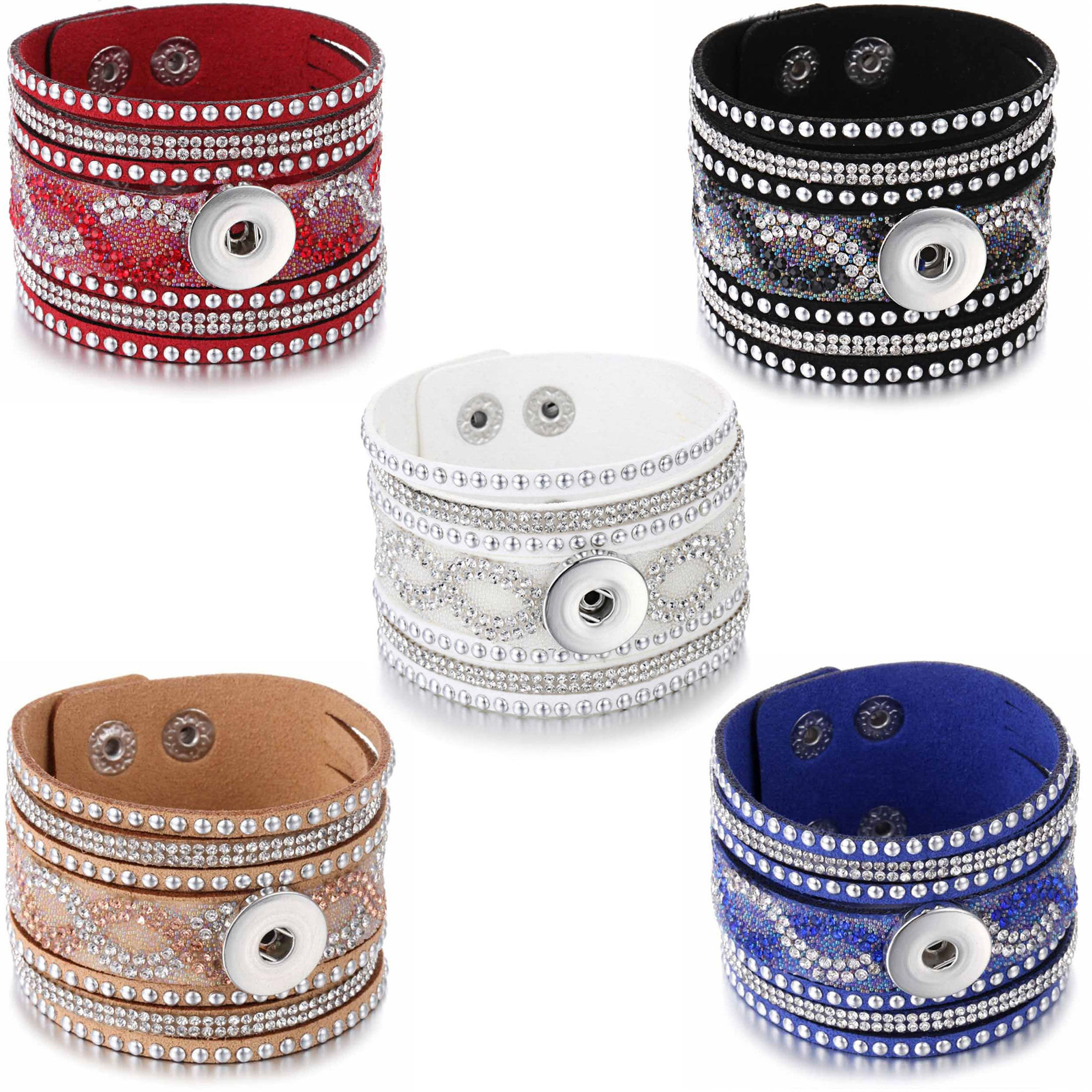 Soft Snap Jewelry 8inch Ginger Charm Bracelet Fits 18MM 20MM Custom Snap Buttons