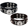 SnapAccents Leather Scroll Snap Bracelet Cuff