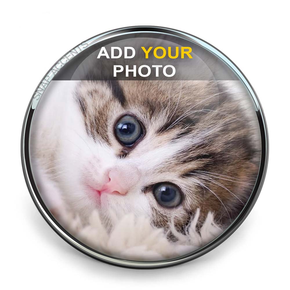 Personalized photo snap jewelry charm button
