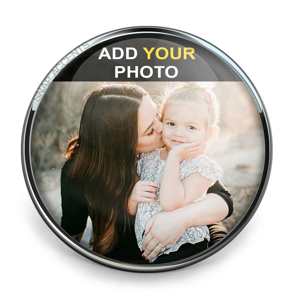 Personalized photo snap jewelry charm button