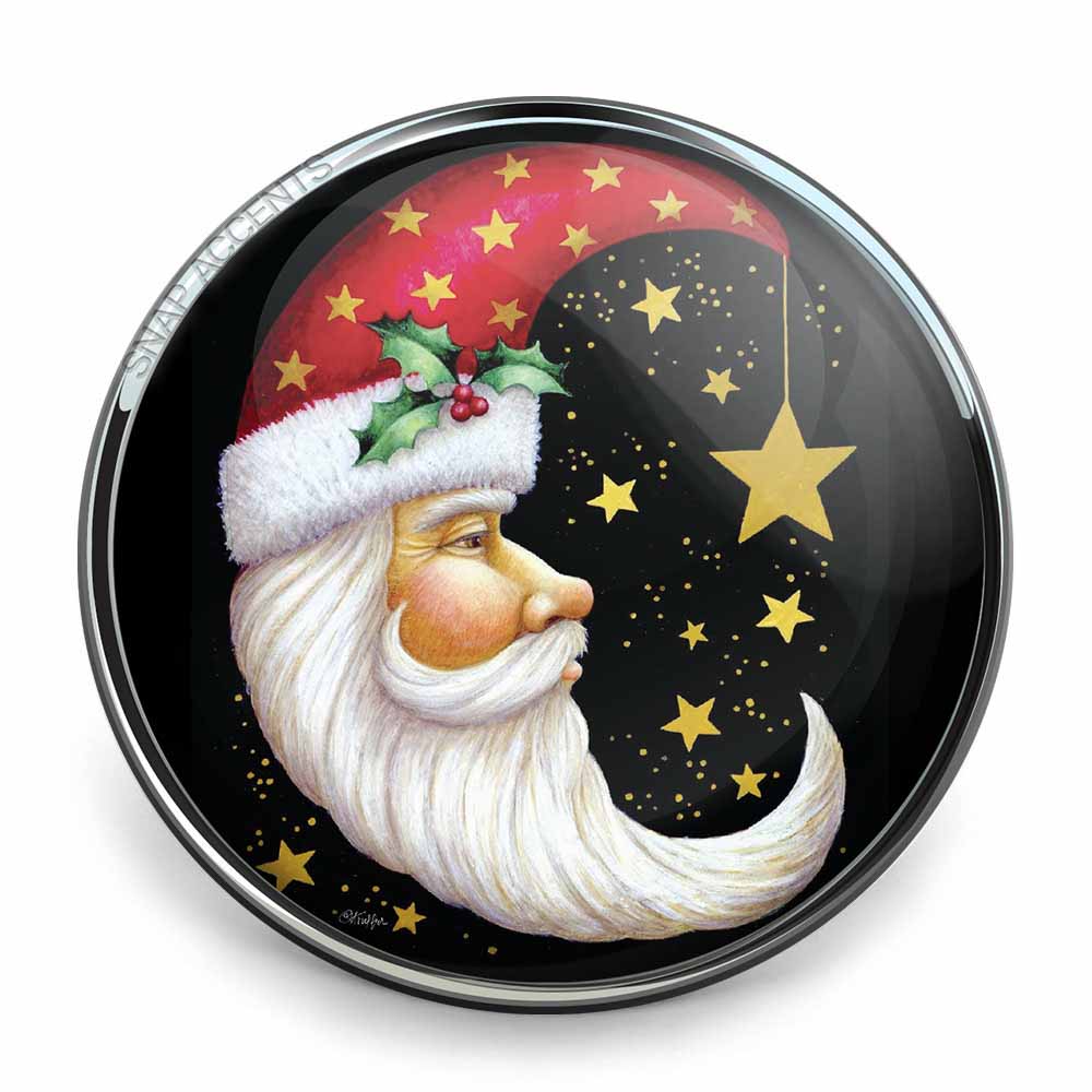 Santa Clause Moon Stars Christmas snap jewelry charm button